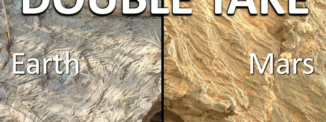 Mars rock looks like fossilized hot spring organisms